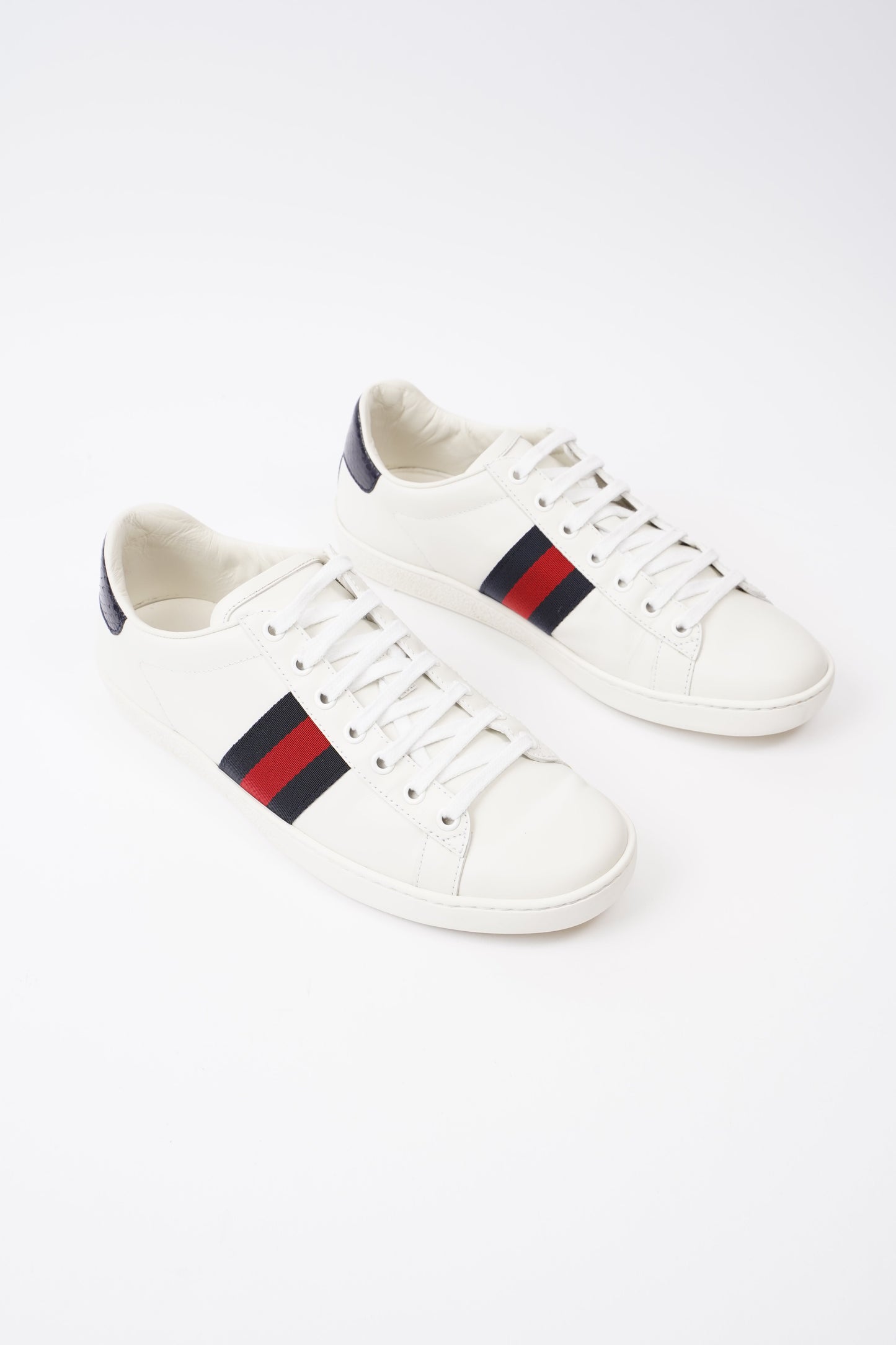 Gucci Ace Sneakers White / Navy / Red Leather EU 39 UK 6