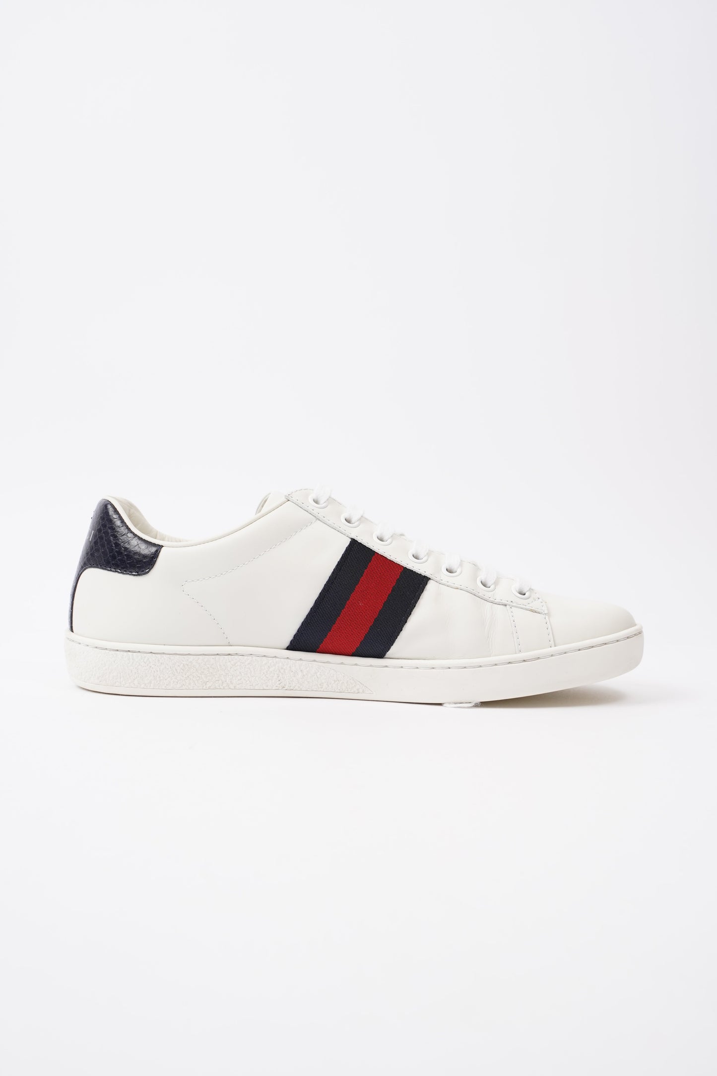 Gucci Ace Sneakers White / Navy / Red Leather EU 39 UK 6