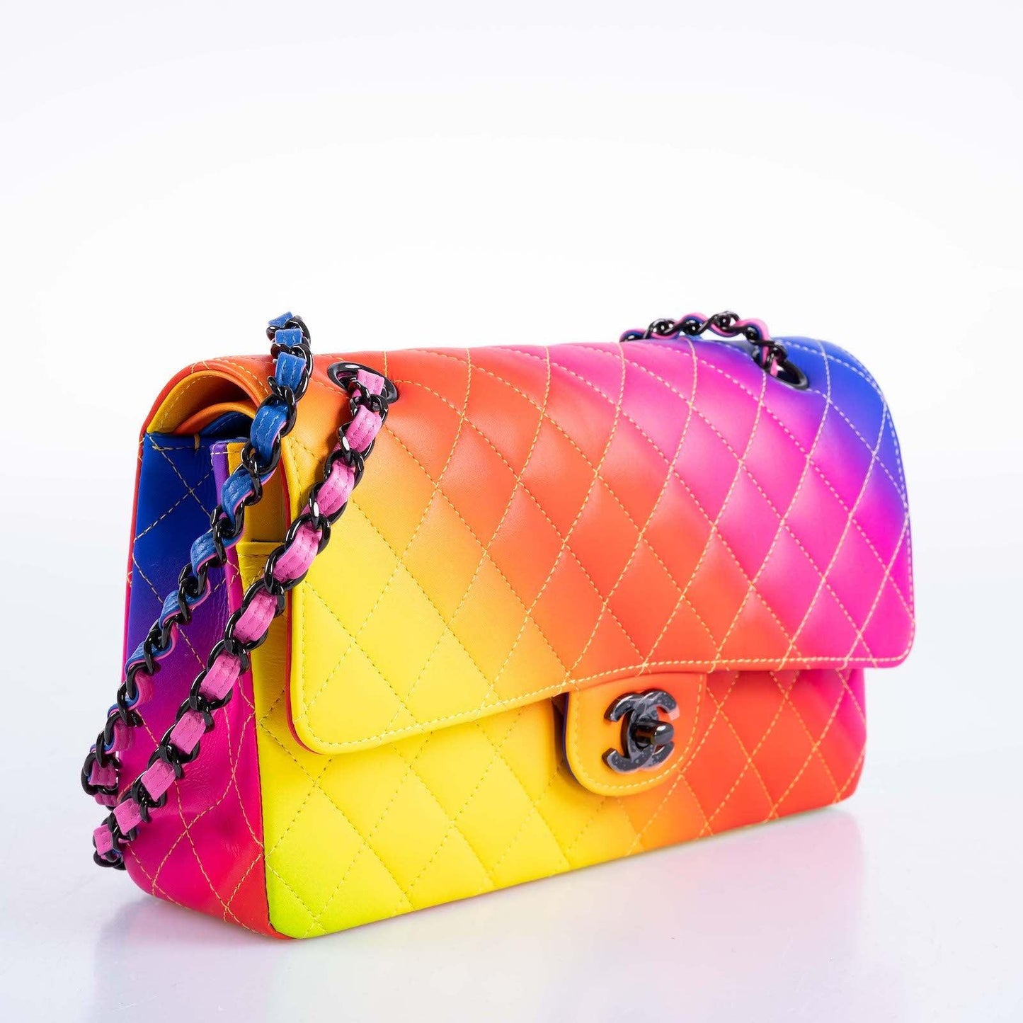 Chanel Medium Classic Flap Bag Rainbow 23C (Cruise Collection)