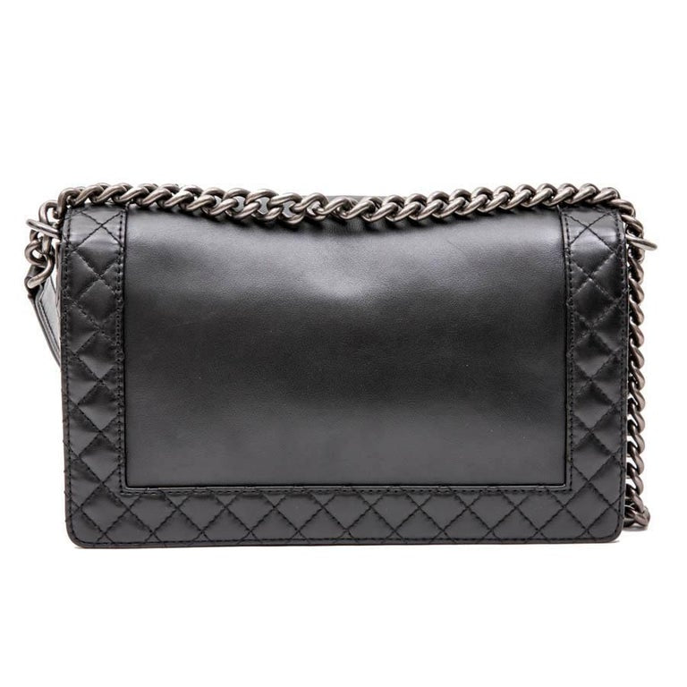 CHANEL 'Multi Chains' Boy Bag in Black Lambskin
