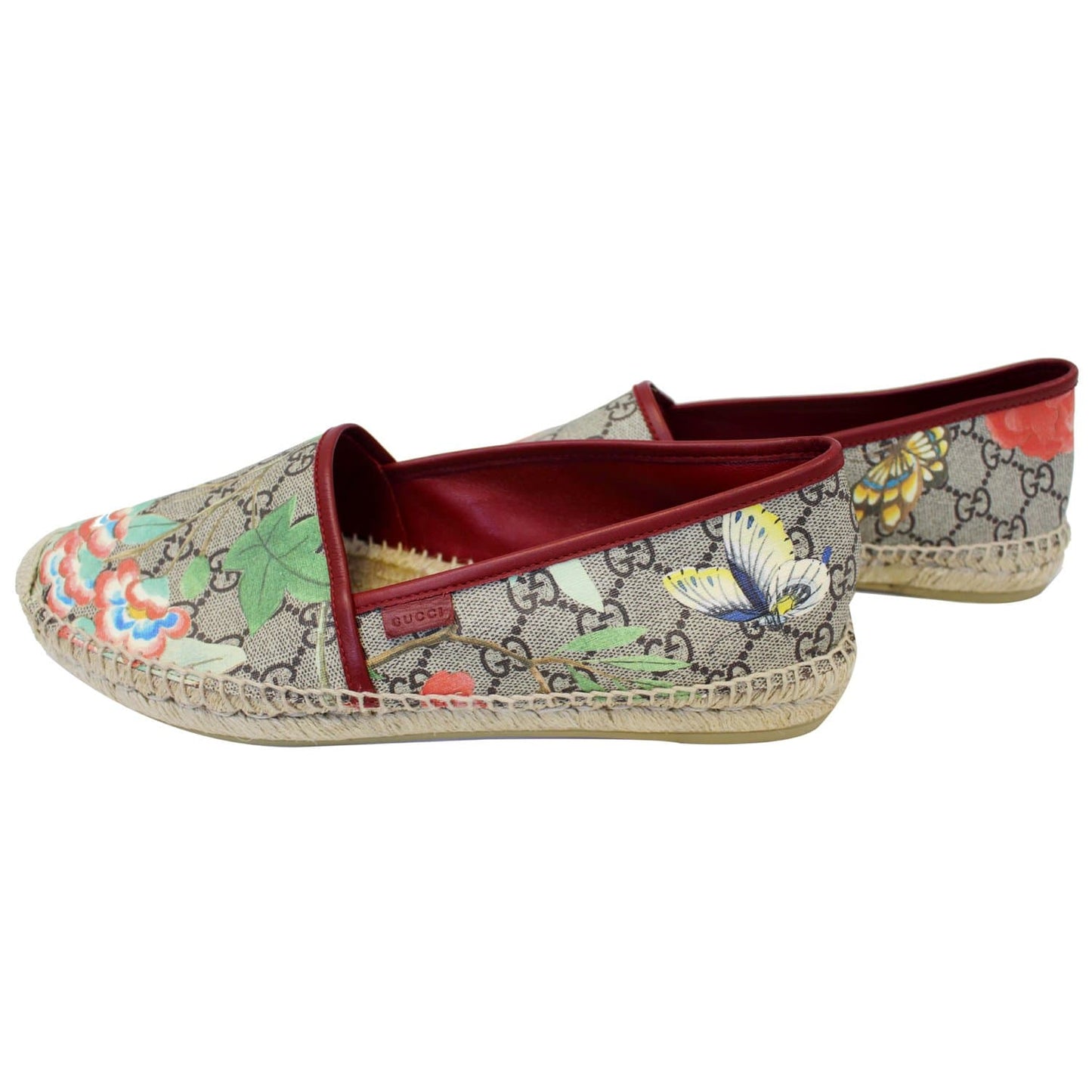GUCCI GG Blooms Supreme Espadrille Flats Size 42