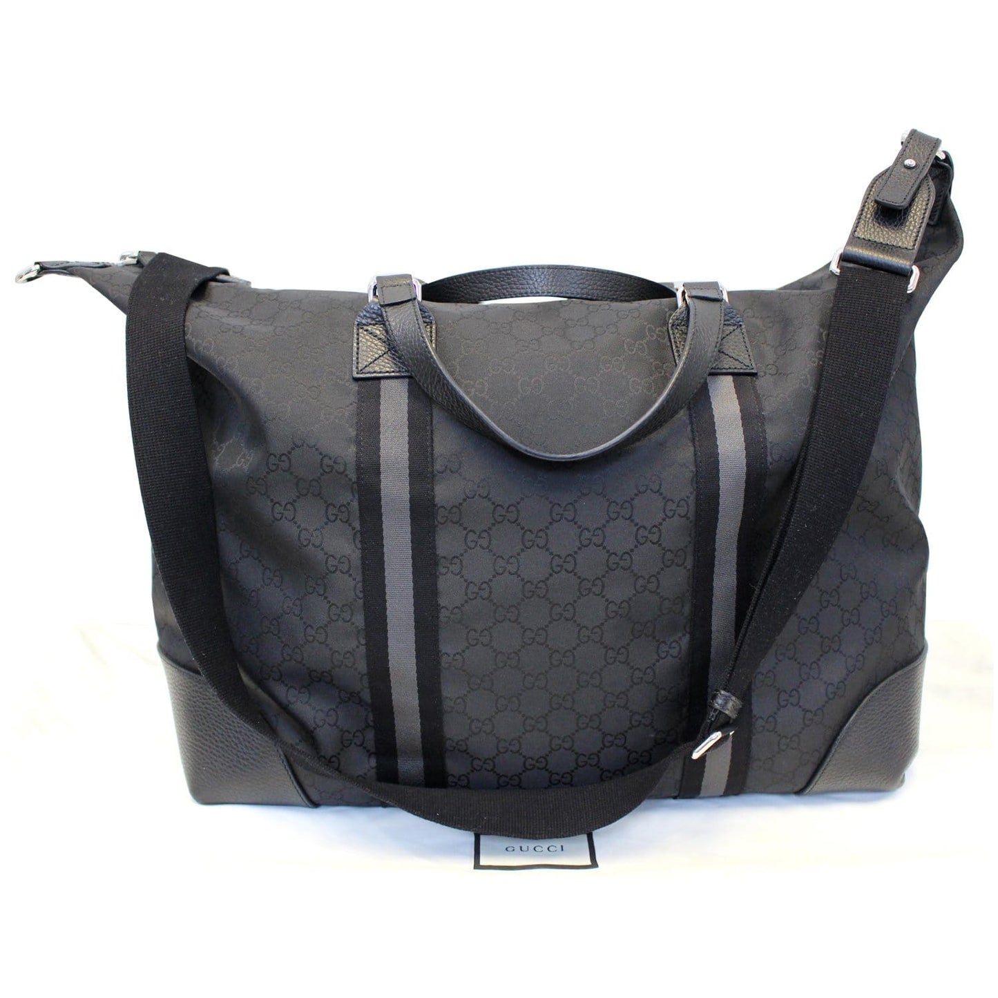 Gucci Nylon GG Guccissima XL Travel Duffle Luggage Bag 449180