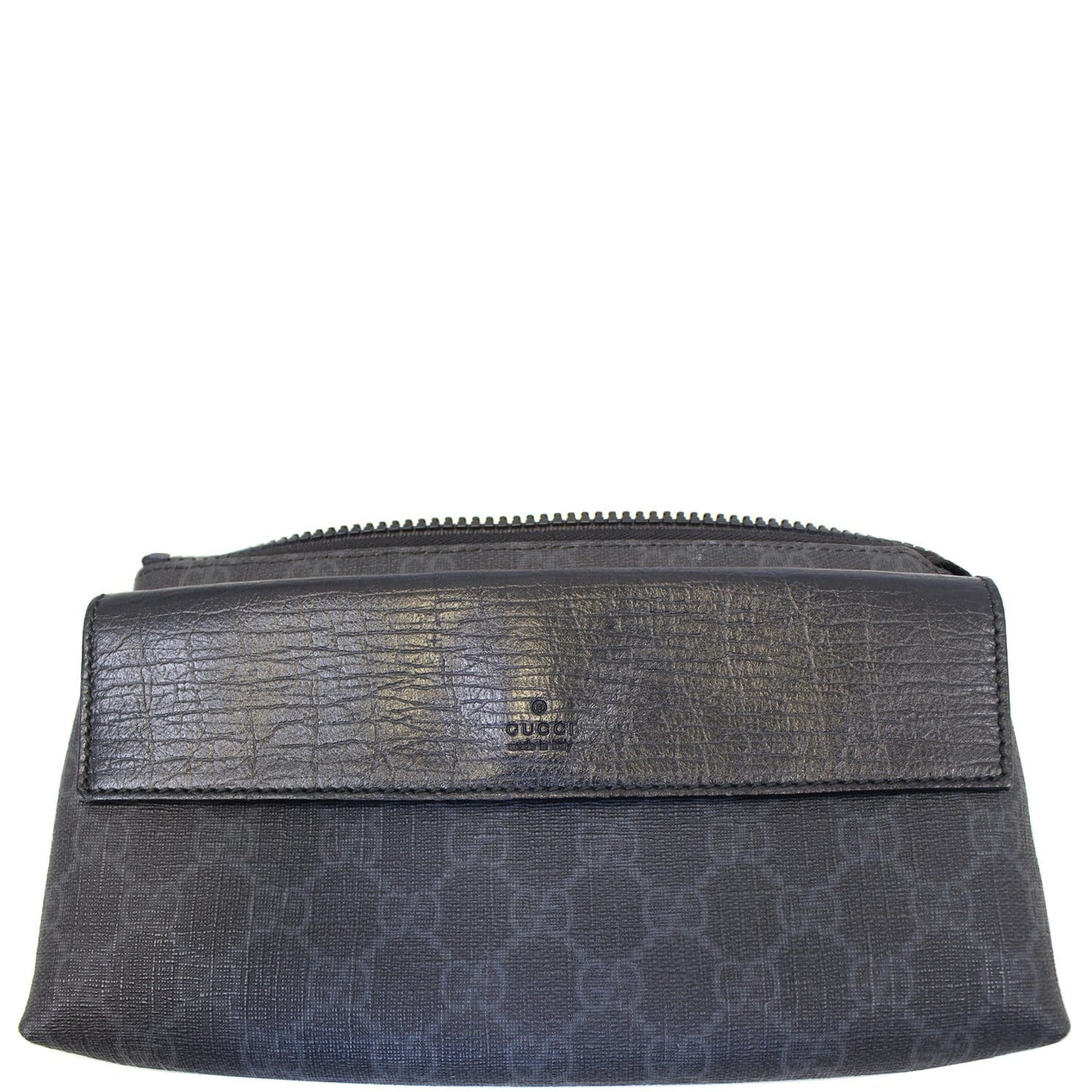 GUCCI GG Supreme Monogram Waist Bum Bag Black 161833