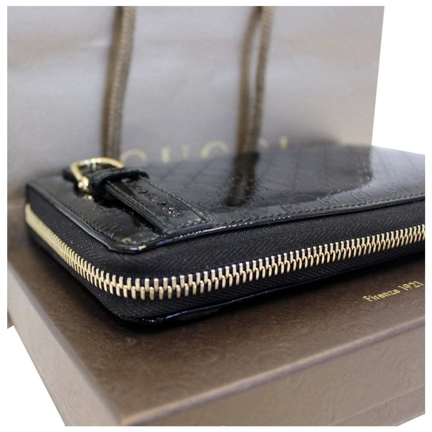 GUCCI Nice Microguccissima Patent Leather Wallet 309758