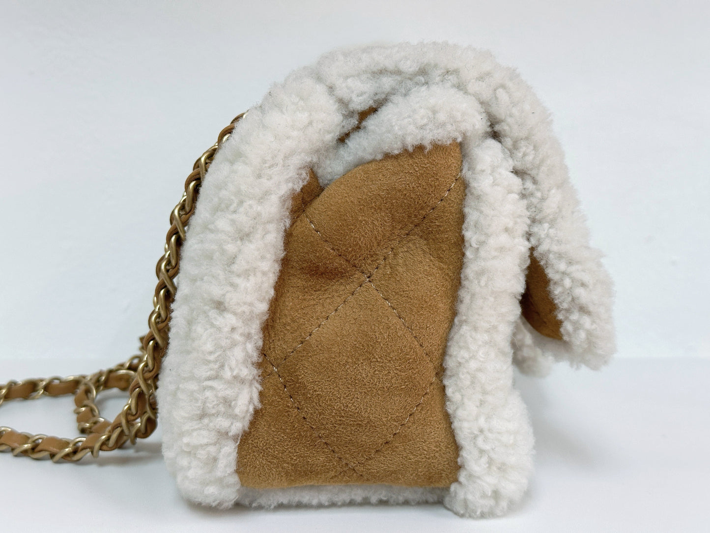 Chanel Medium Shearling Coco Neige Flap holo card 264