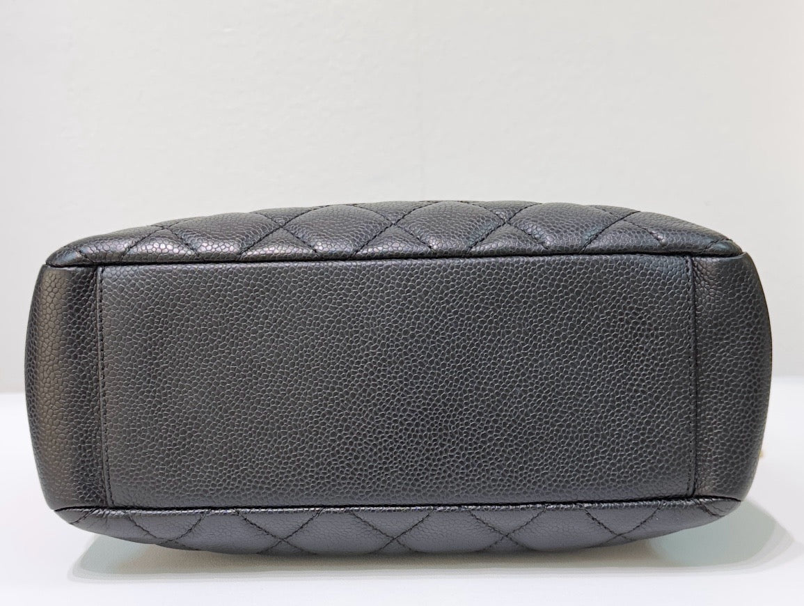 Chanel Caviar Quilted Petit Shopping Tote PST Black