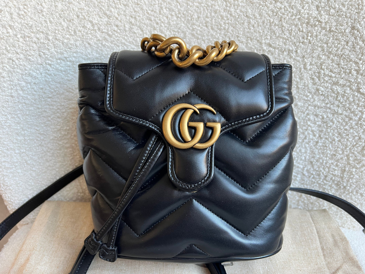 Gucci GG Black Marmont Backpack