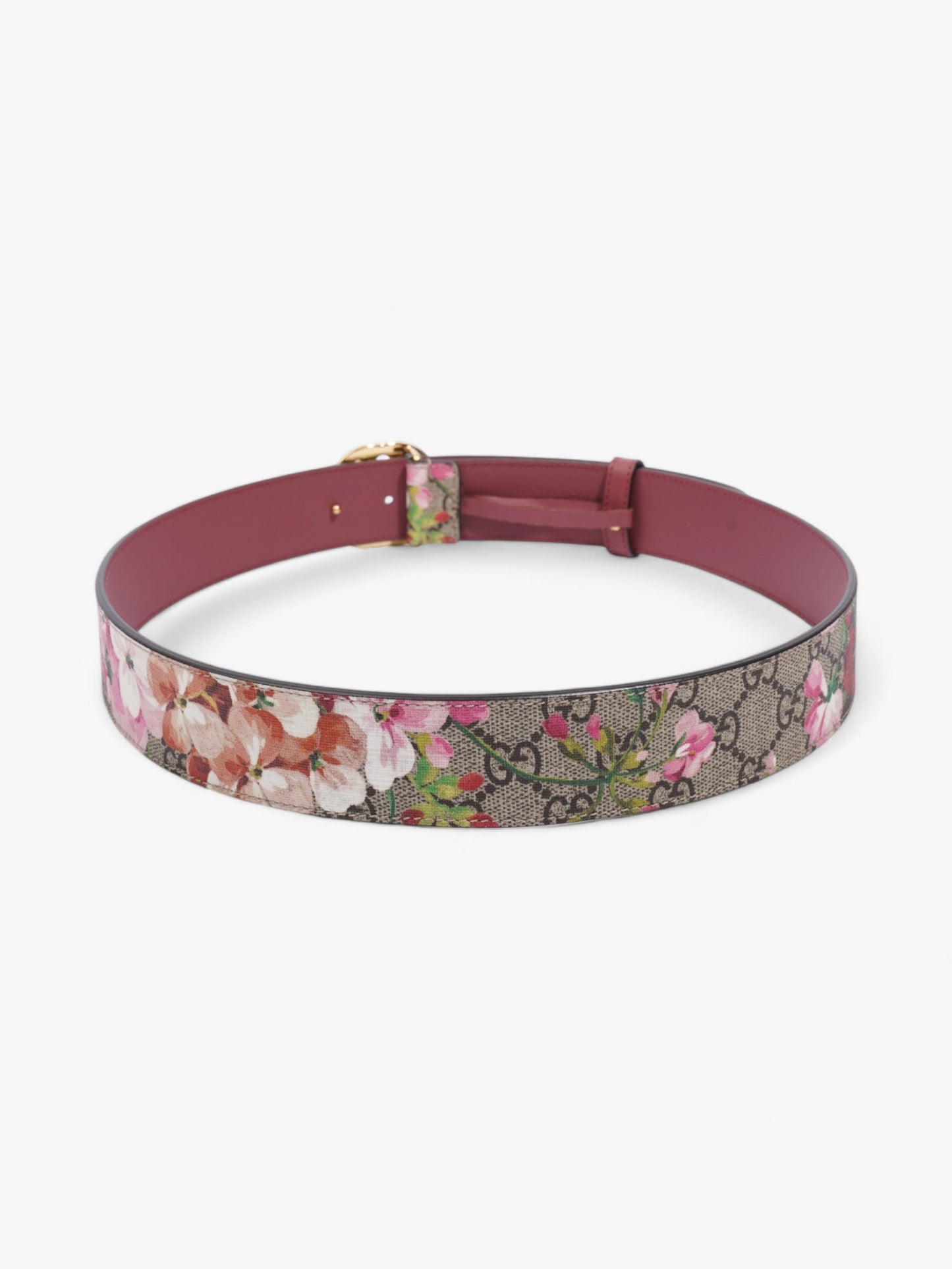 Gucci Interlocking G Belt GG Bloom / Gold Coated Canvas 85cm / 34"