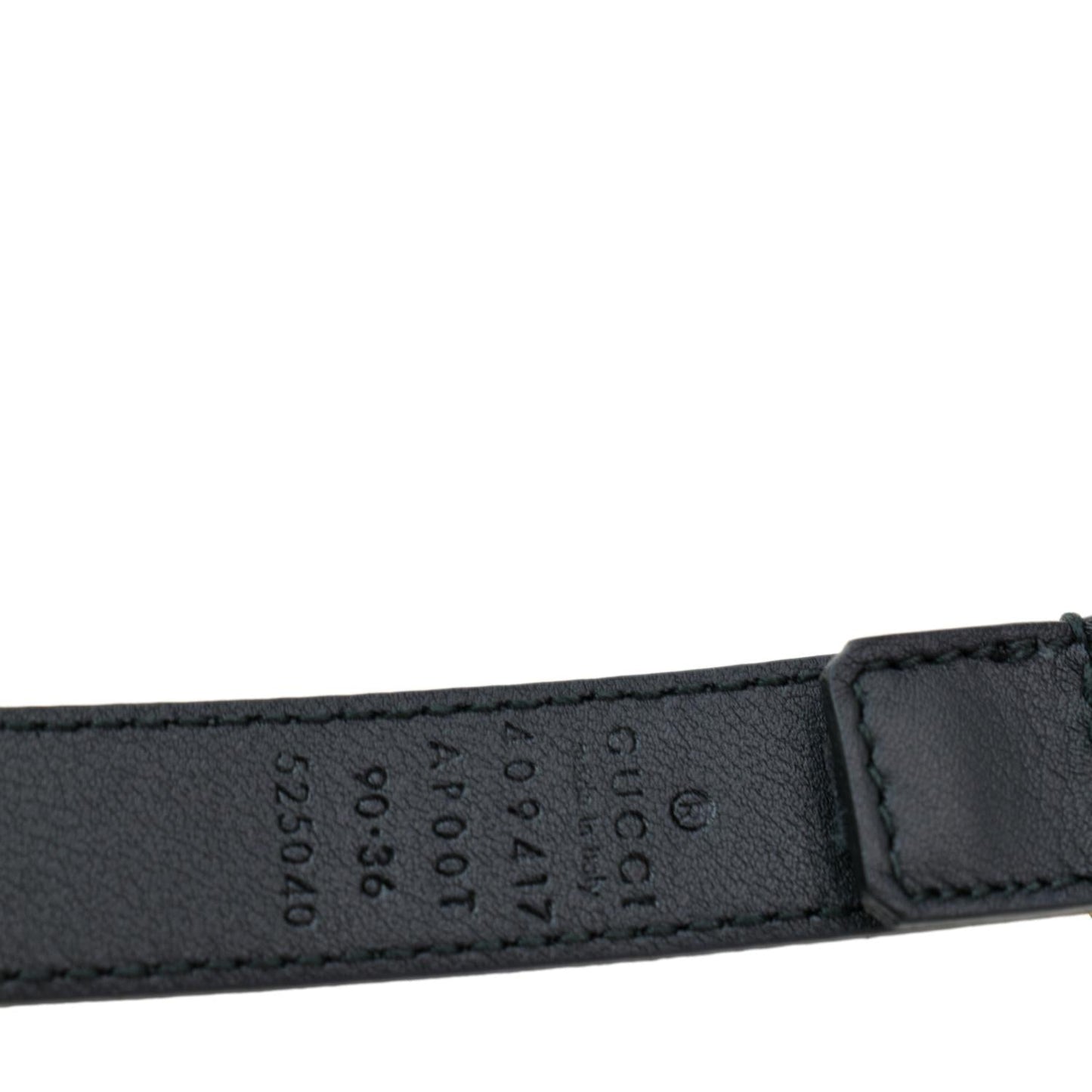 GUCCI Double G Buckle Leather Belt Black 409417