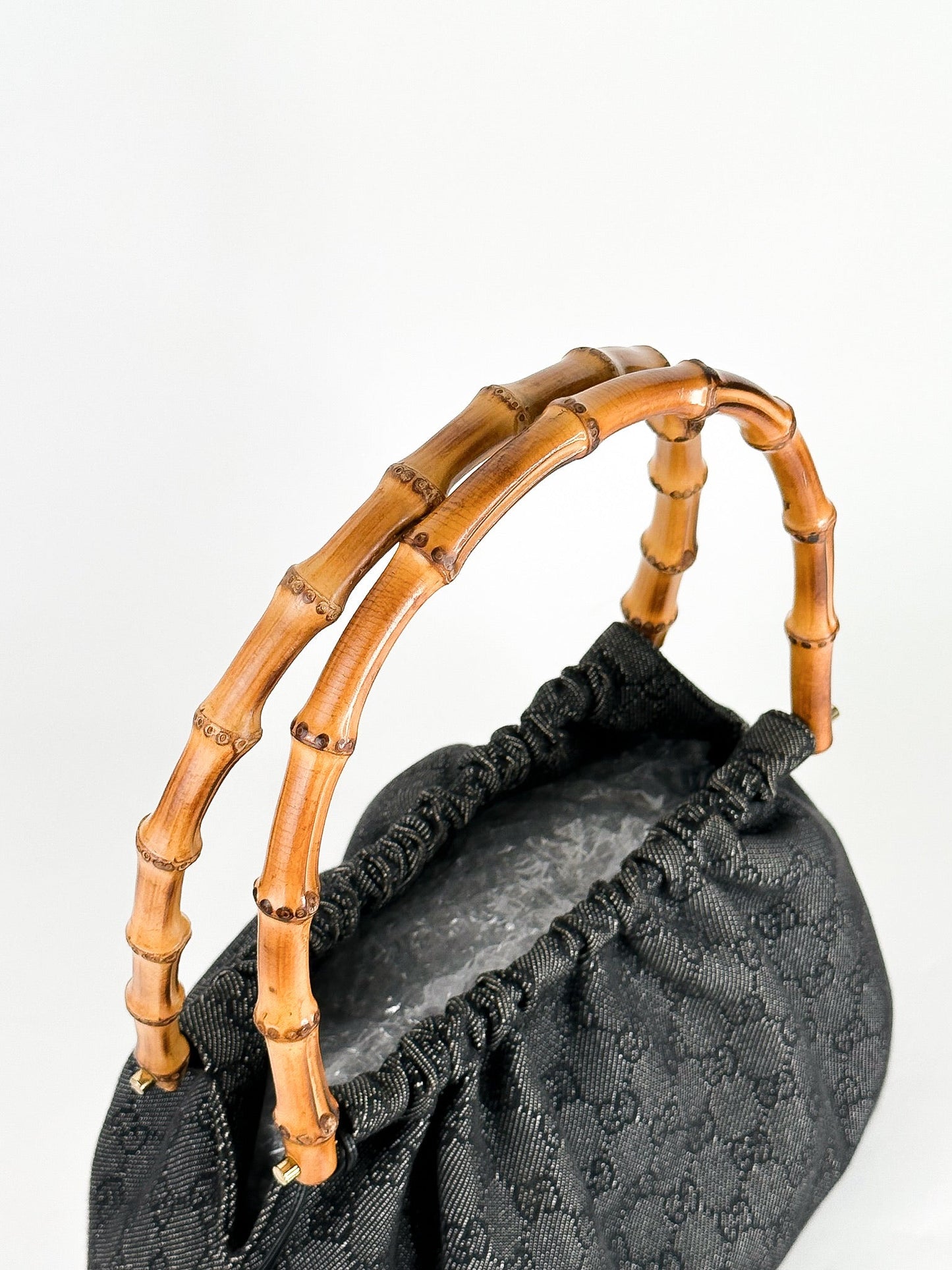 Gucci Bamboo GG Canvas Handbag