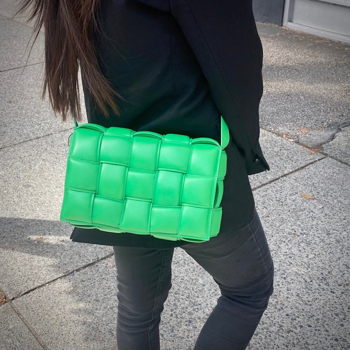 Bottega Veneta Small Padded Cassette Parakeet Green Leather Bag