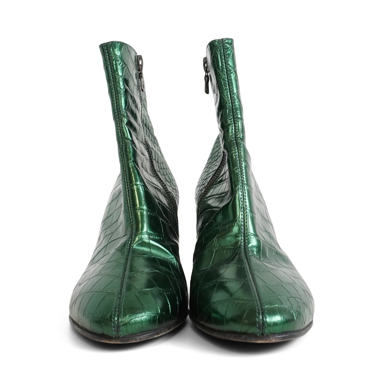 Dries Van Noten Metallic Ankle Boots - Women's 38