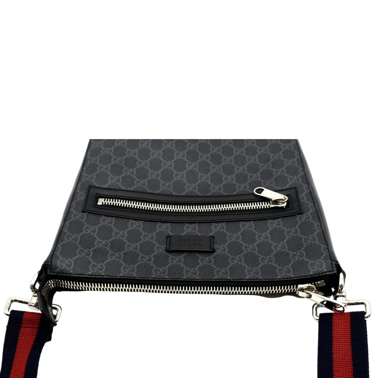 GUCCI GG Supreme Square Messenger Bag Black 474137