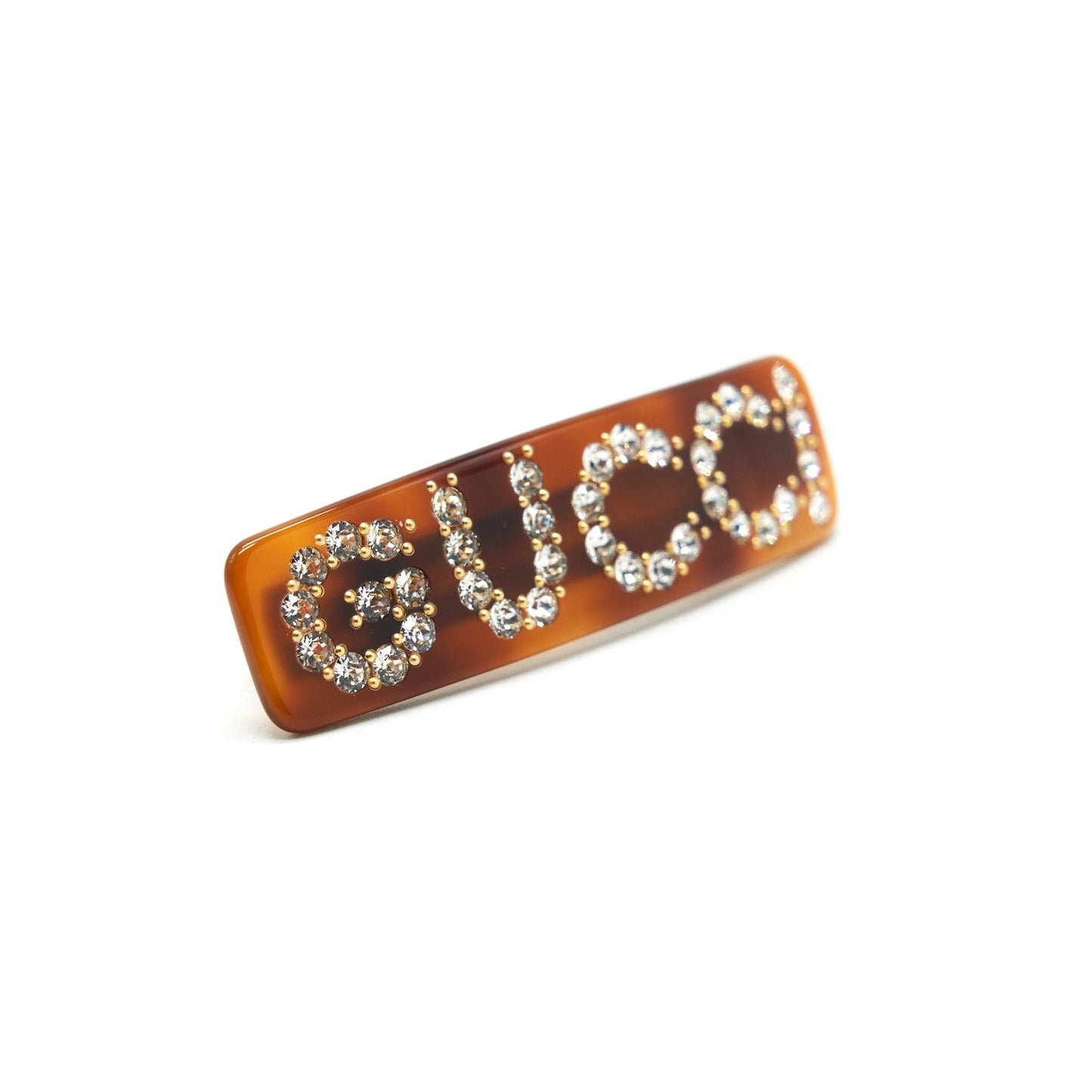 GUCCI Tortoiseshell Crystal Barrette