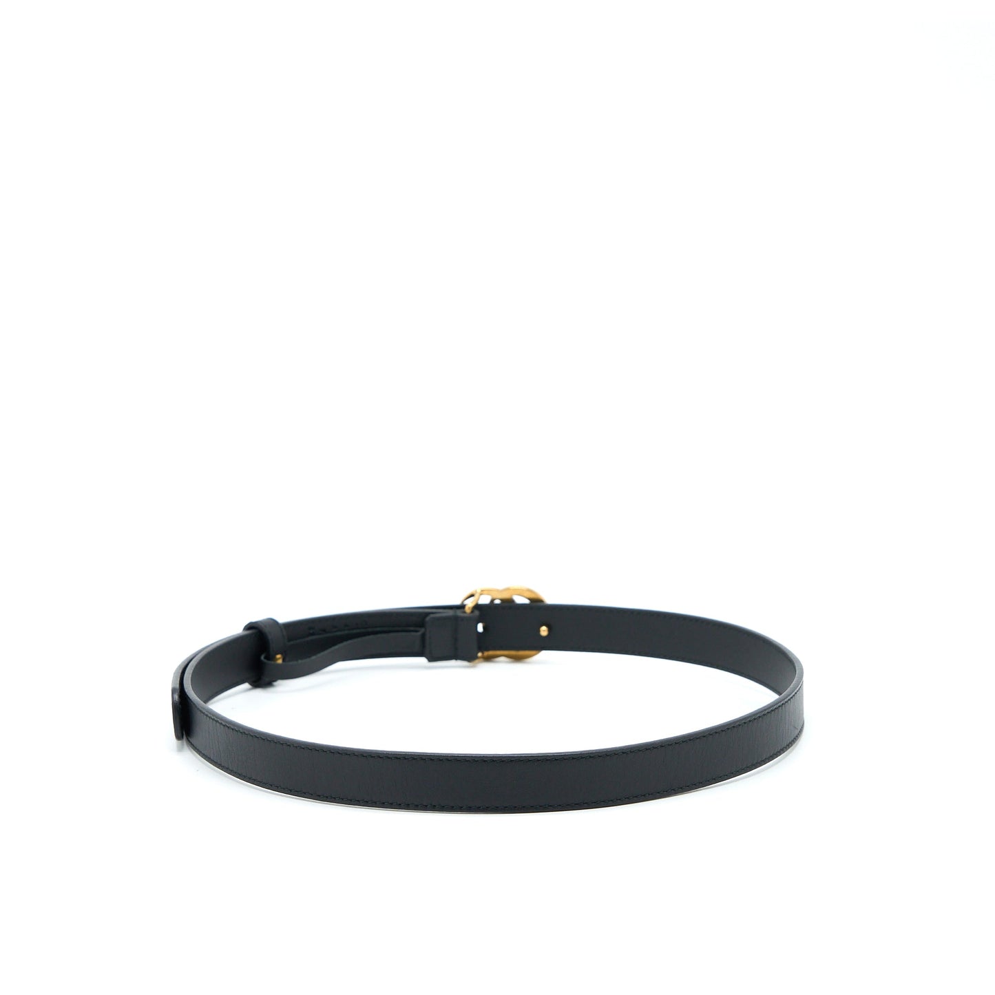 Gucci GG buckle Belt Calfskin Black Brushed