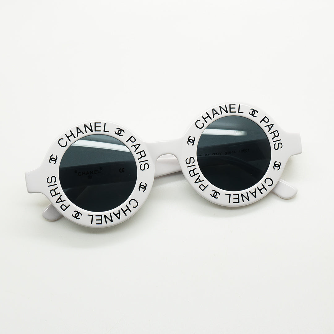 Chanel Paris CC Round Vintage Sunglasses