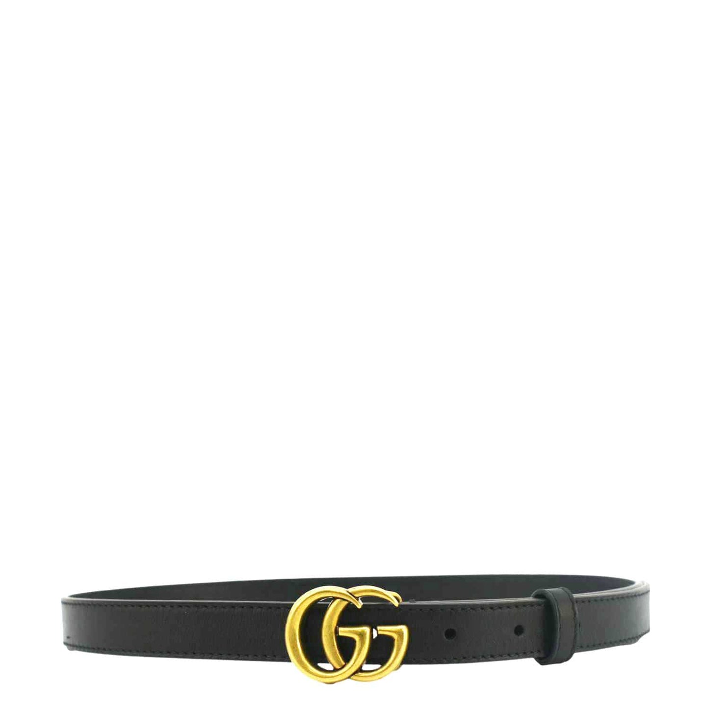 GUCCI Double G buckle Marmont Reversible Leather Belt Black 404912 Size 70.28