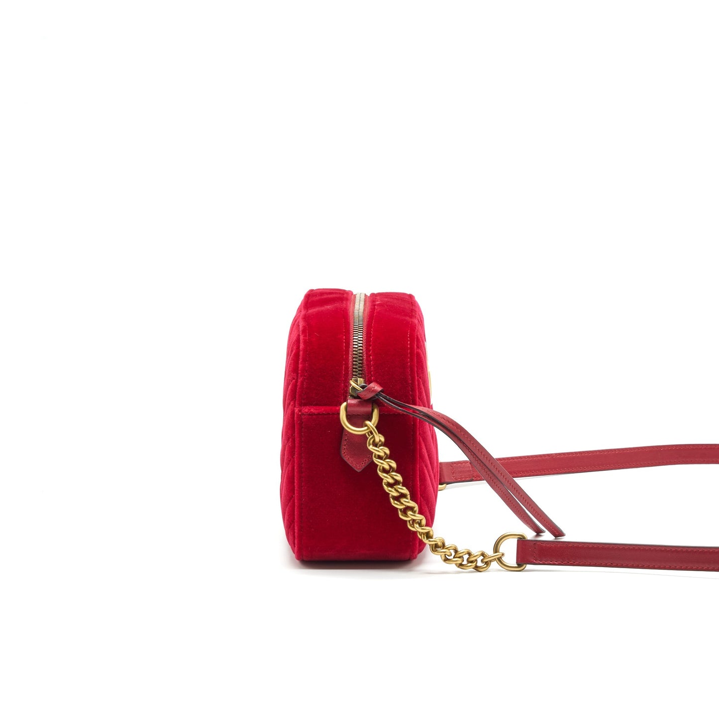 Gucci Marmont Valvet Camera Bag Red