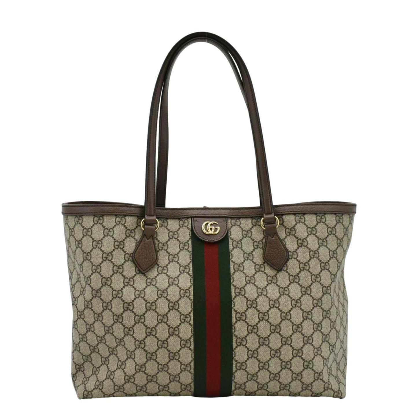 GUCCI Ophidia Medium GG Supreme Tote Shoulder Bag Beige 631685