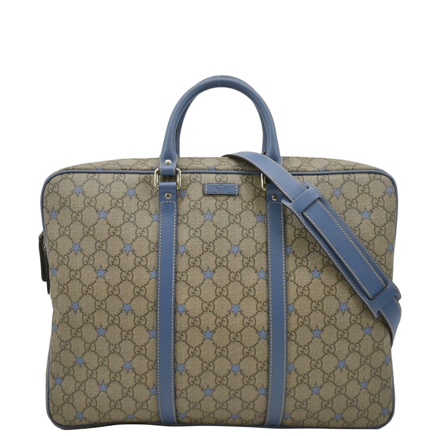 GUCCI GG Supreme Stars Briefcase Bag Beige