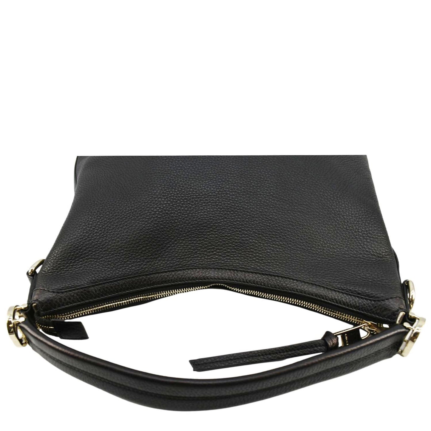 GUCCI Miss GG Original Pebbled Calfskin Leather Hobo Bag Black 326514