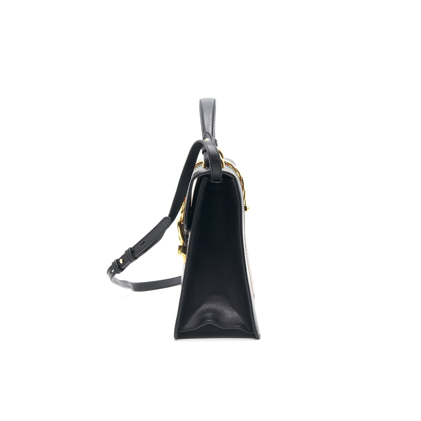 GUCCI SYLVIE MEDIUM TOTE BAG BLACK