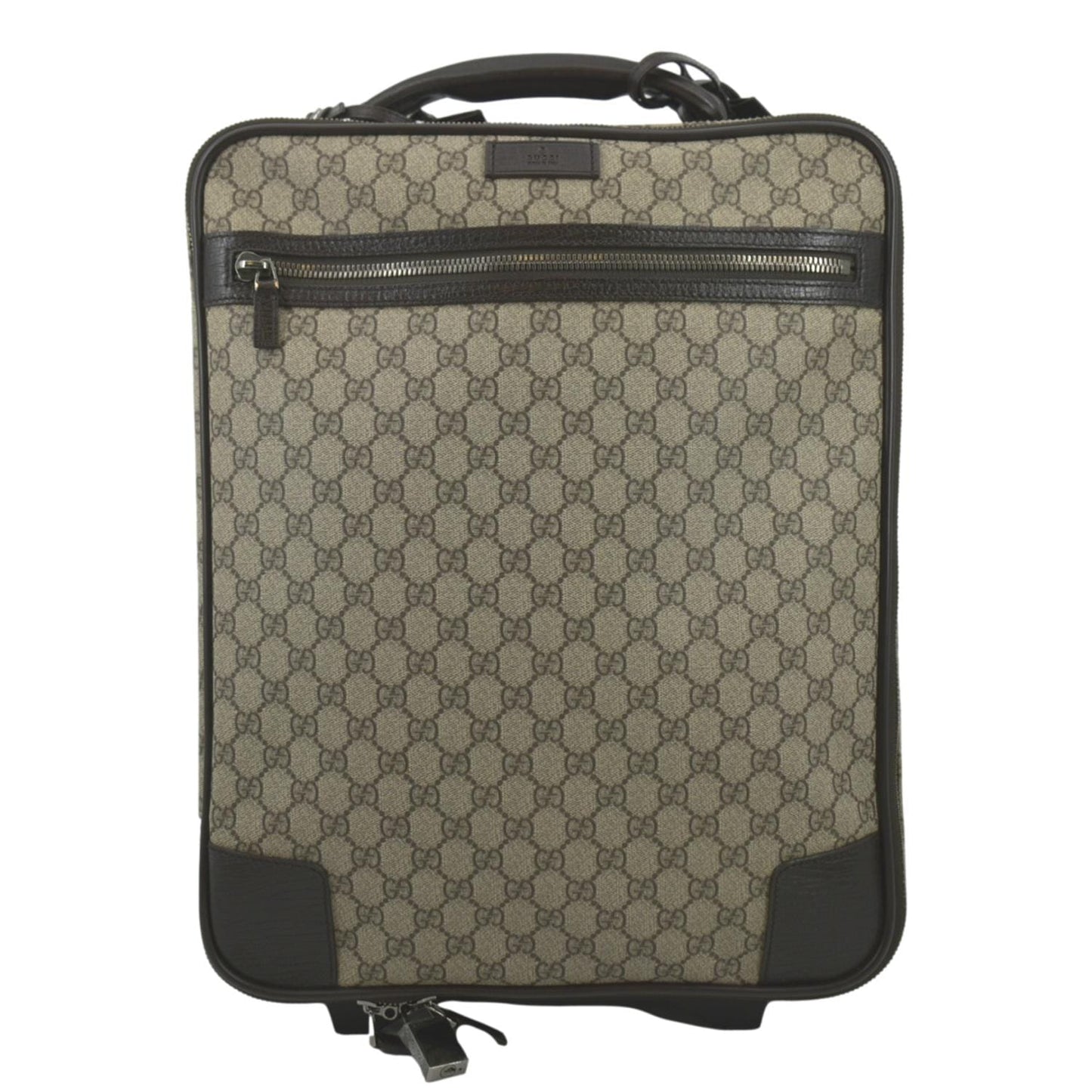 GUCCI GG Supreme Suitcase Travel Bag Beige 131170