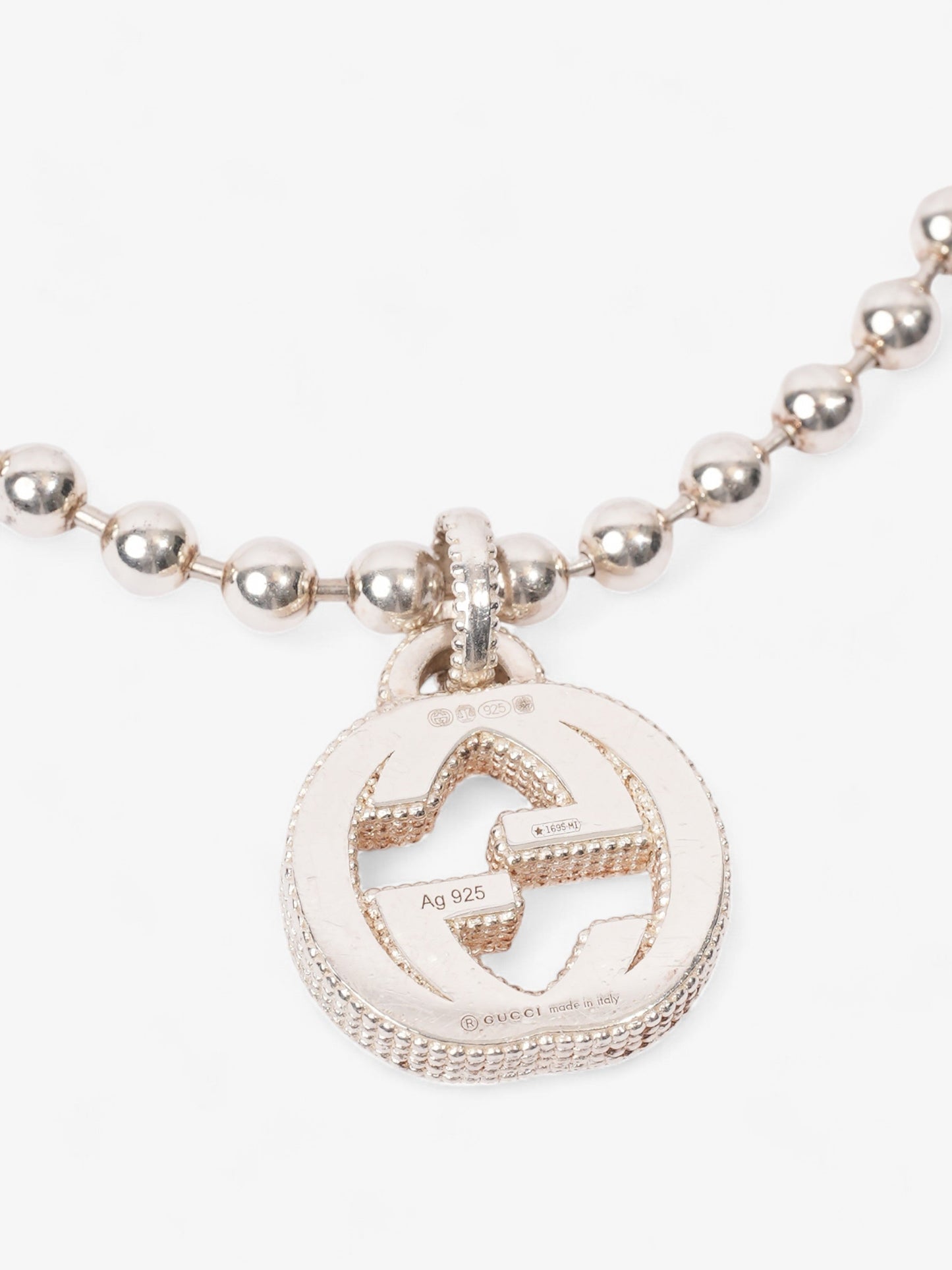 Gucci Interlocking G Bracelet Silver Silver Sterling 17