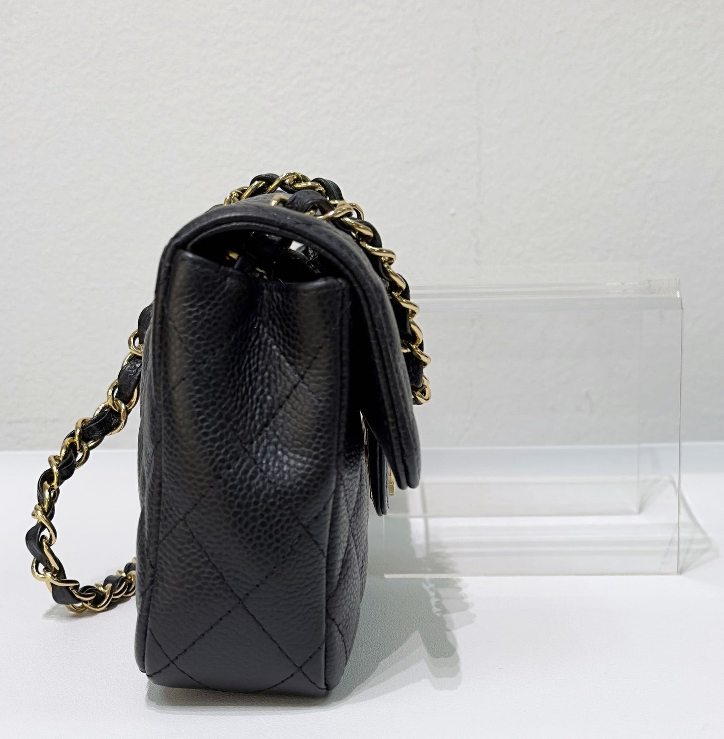 Chanel Caviar East West Flap Bag Black GHW holo 1304 db