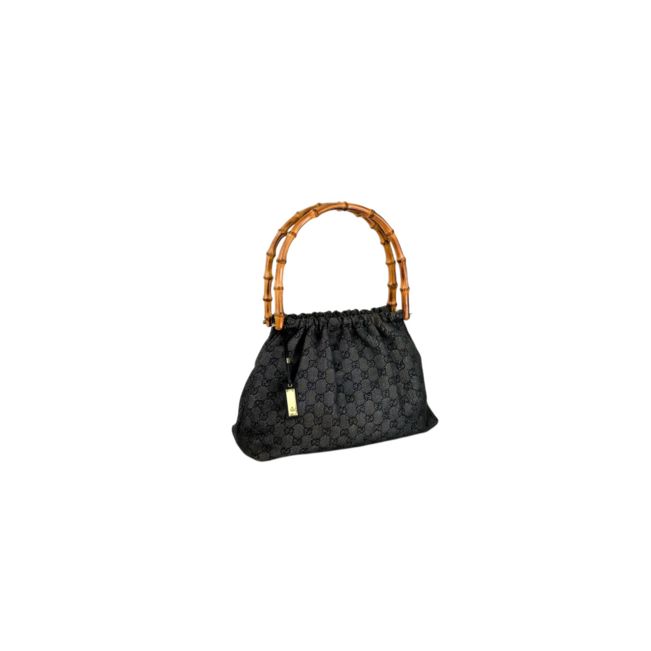 Gucci Bamboo GG Canvas Handbag