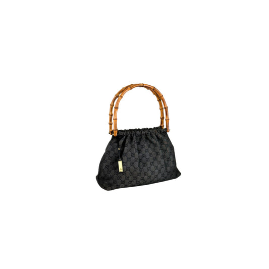 Gucci Bamboo GG Canvas Handbag