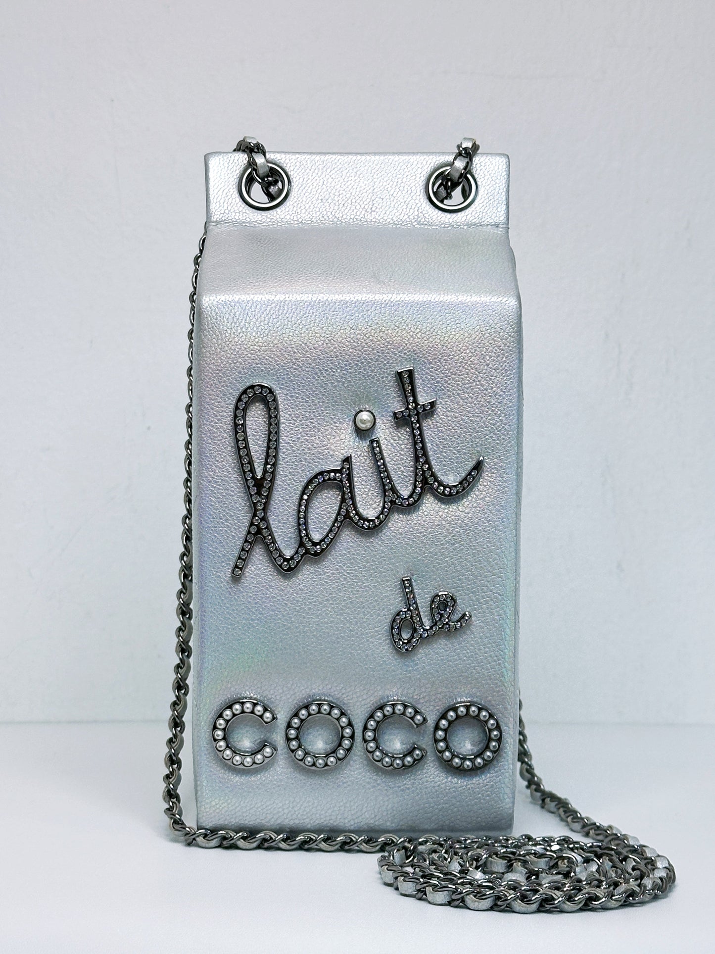 CHANEL RARE LIMITED EDITION LAIT DE COCO MILK CARTON BAG 2009 holo