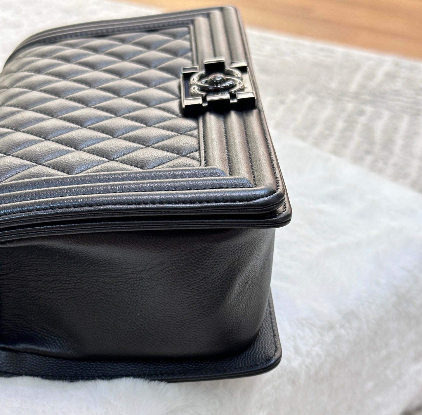 CHANEL Medium LeBoy So Black Caviar Leather Bag