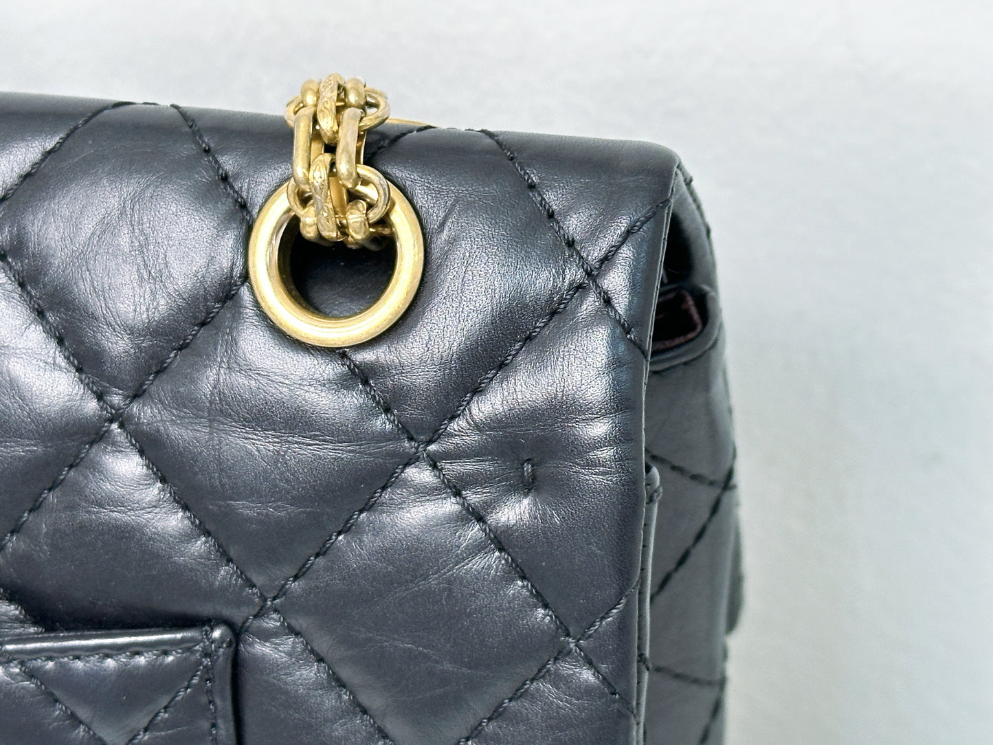Chanel Marine Quilted Aged Calfskin 2.55 Reissue 226 Flap Bag