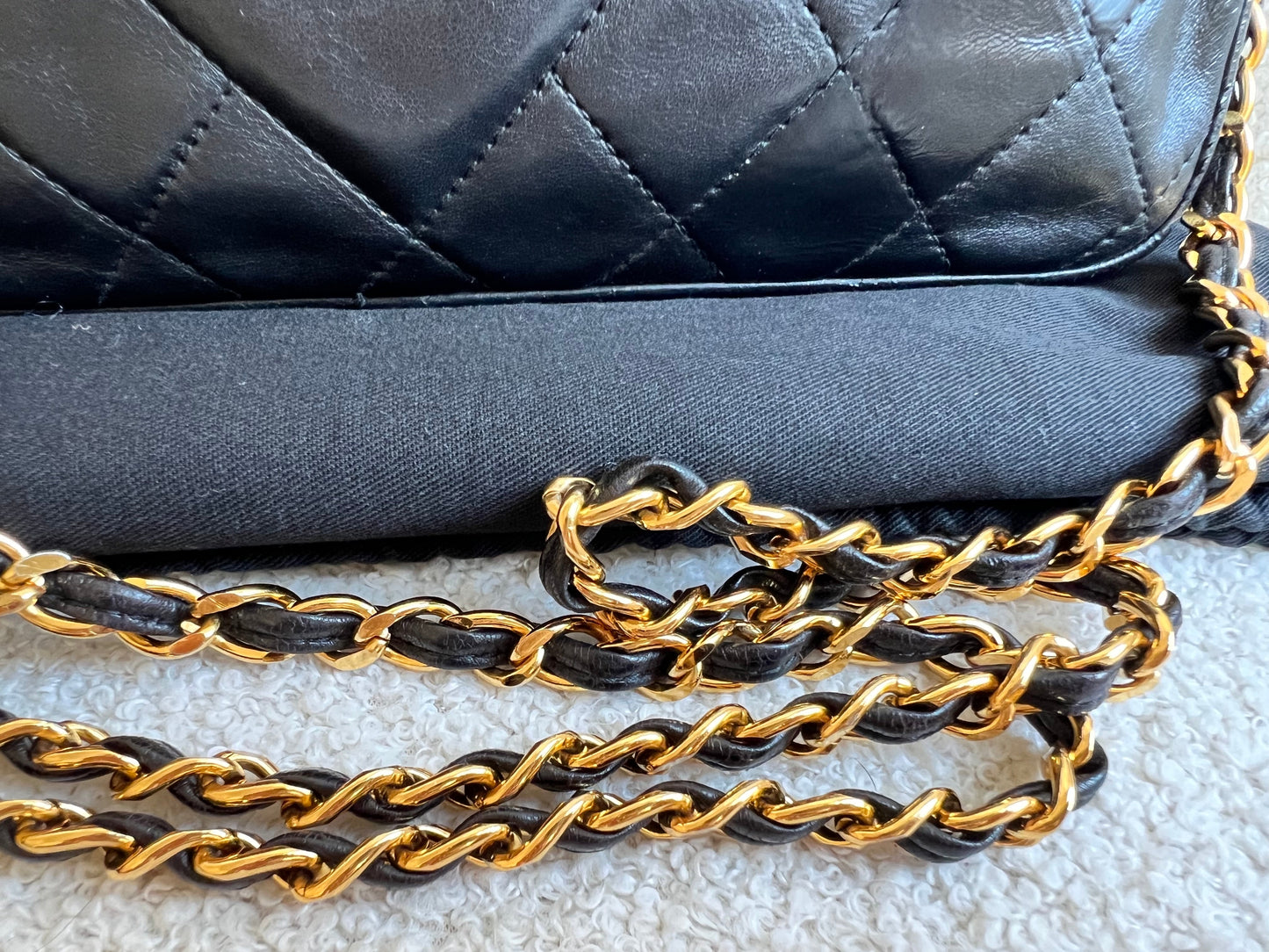 Chanel Vintage Black Lambskin Camera Bag with 24k Gold Hardware
