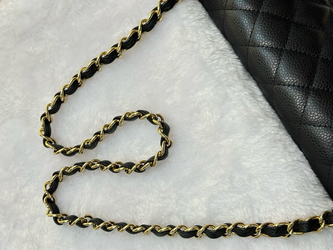 Chanel Caviar East West Flap Bag Black GHW holo 1304 db