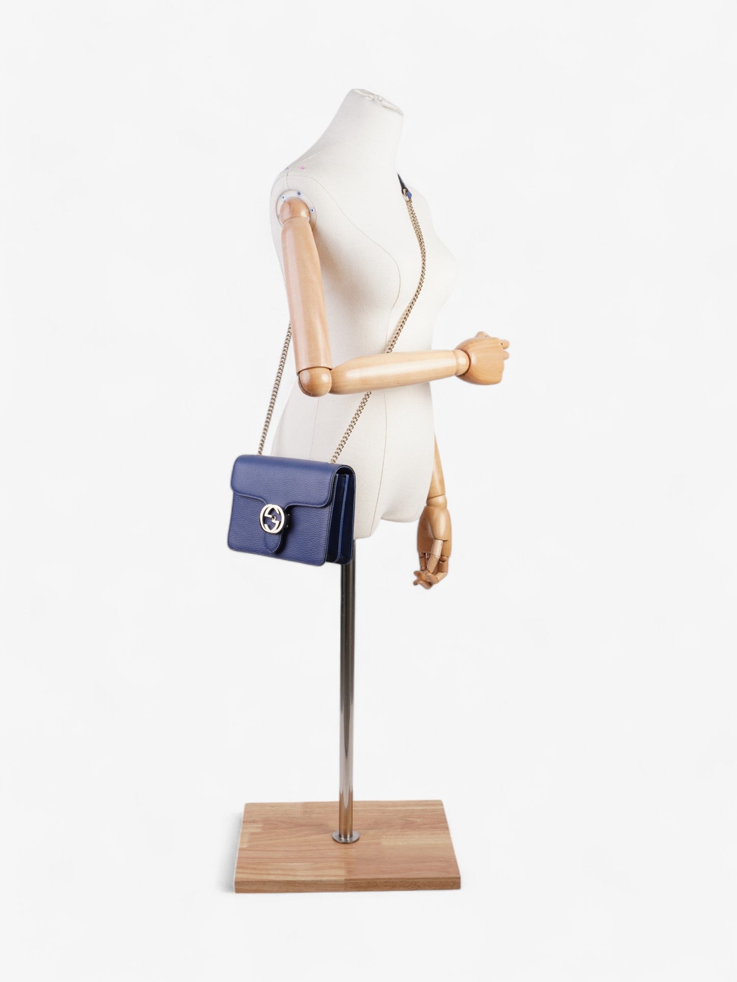 Gucci Dollar Interlocking G Caspian Calfskin Leather Small