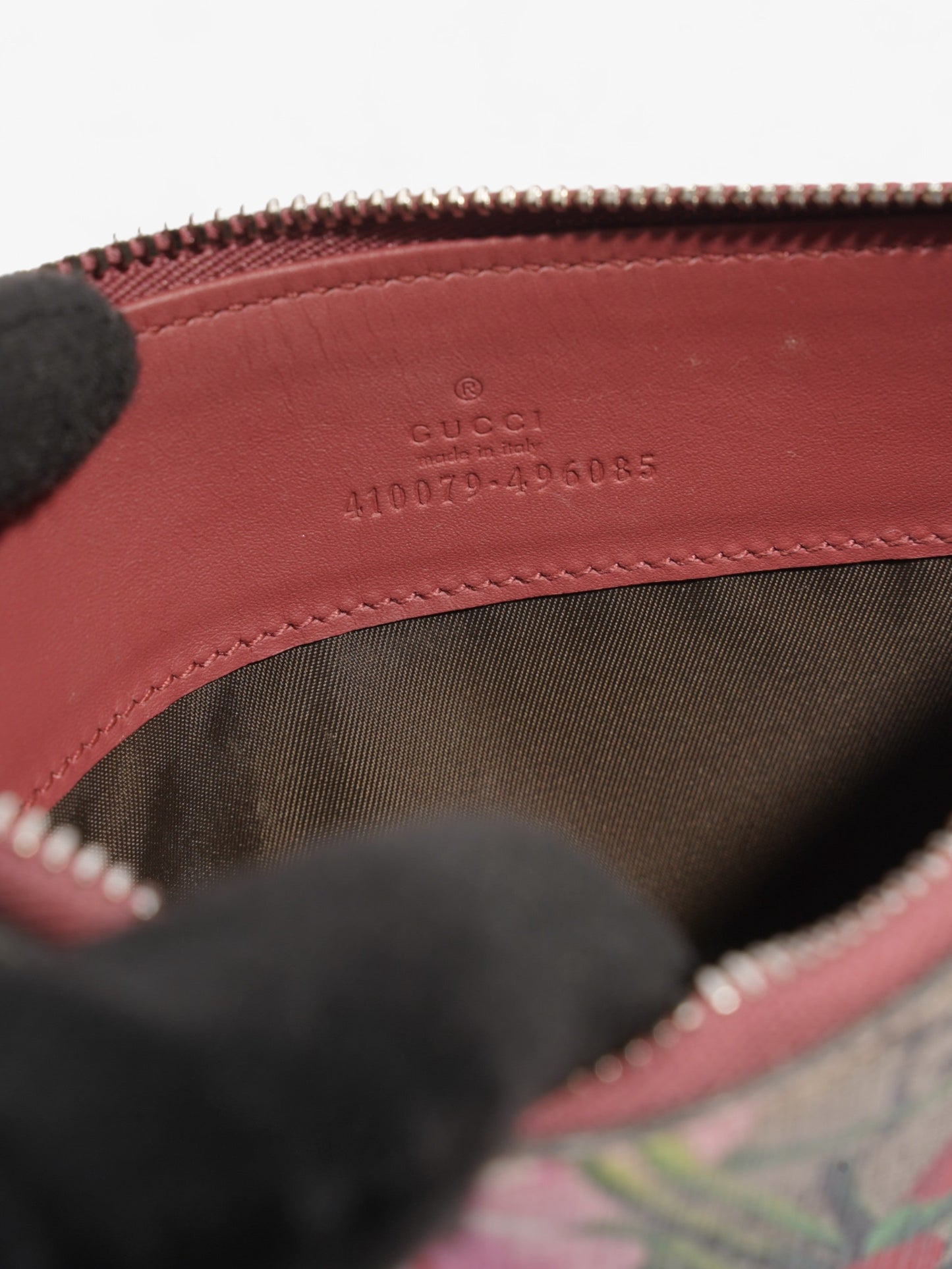 Gucci Blooms Zip Pouch GG Supreme / GG Bloom Coated Canvas