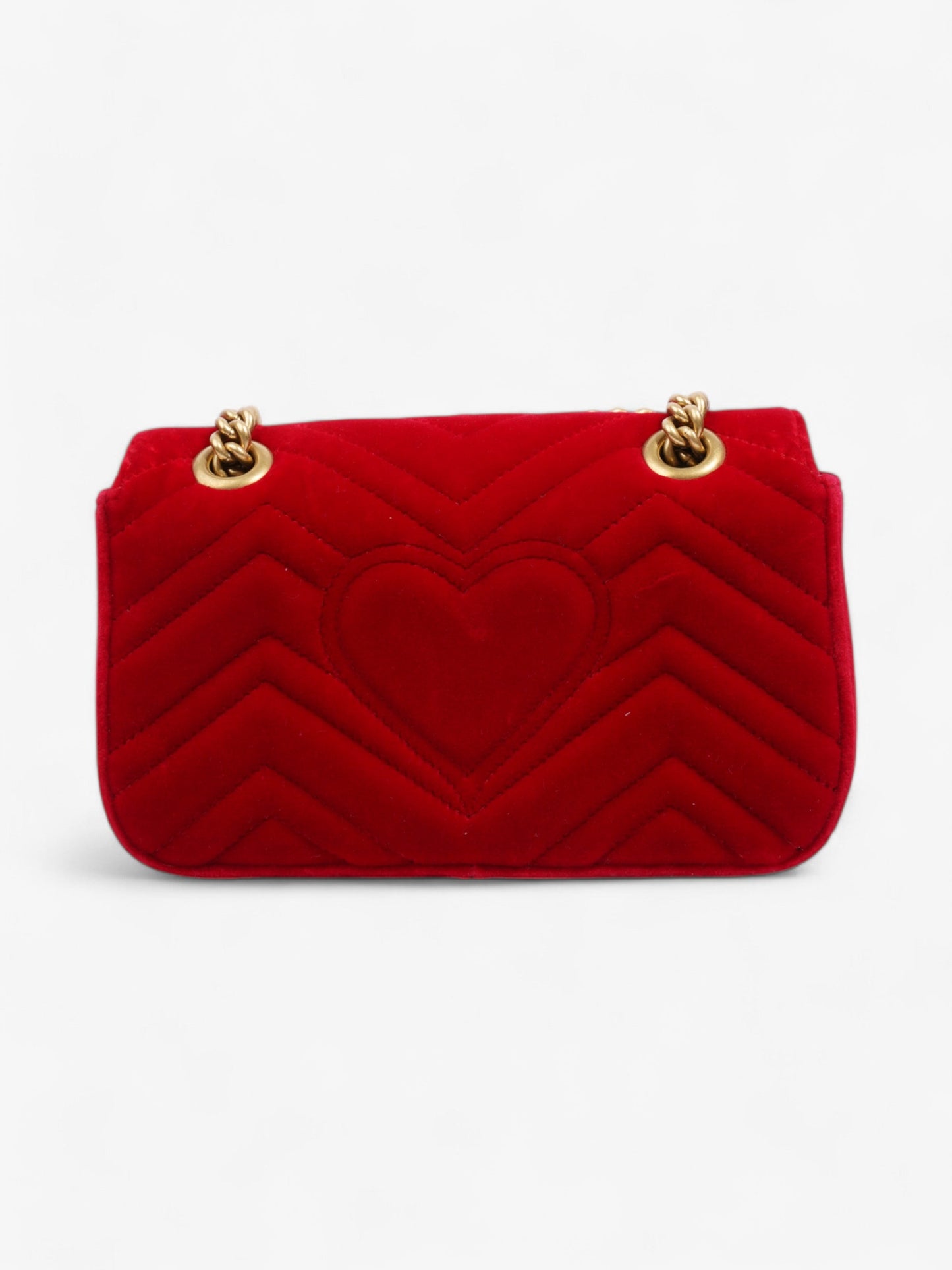 Gucci Marmont Flap Red Velvet Mini
