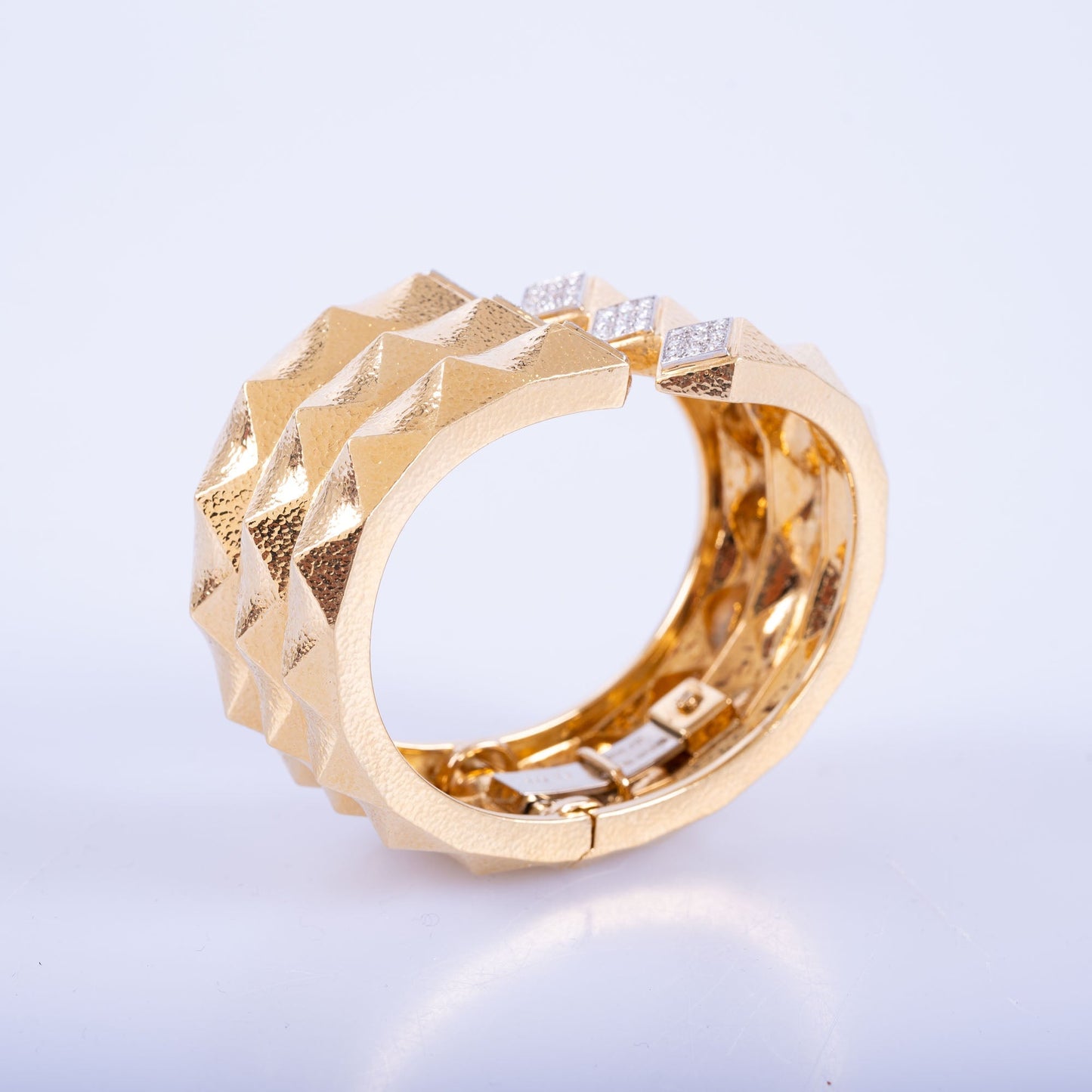Estate Jewelry David Webb Origami Cuff Bracelet