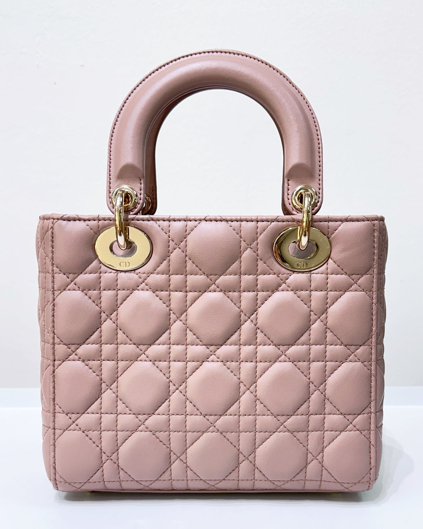 CHRISTIAN DIOR Lambskin Cannage Small My ABC Dior Lady Dior Fard