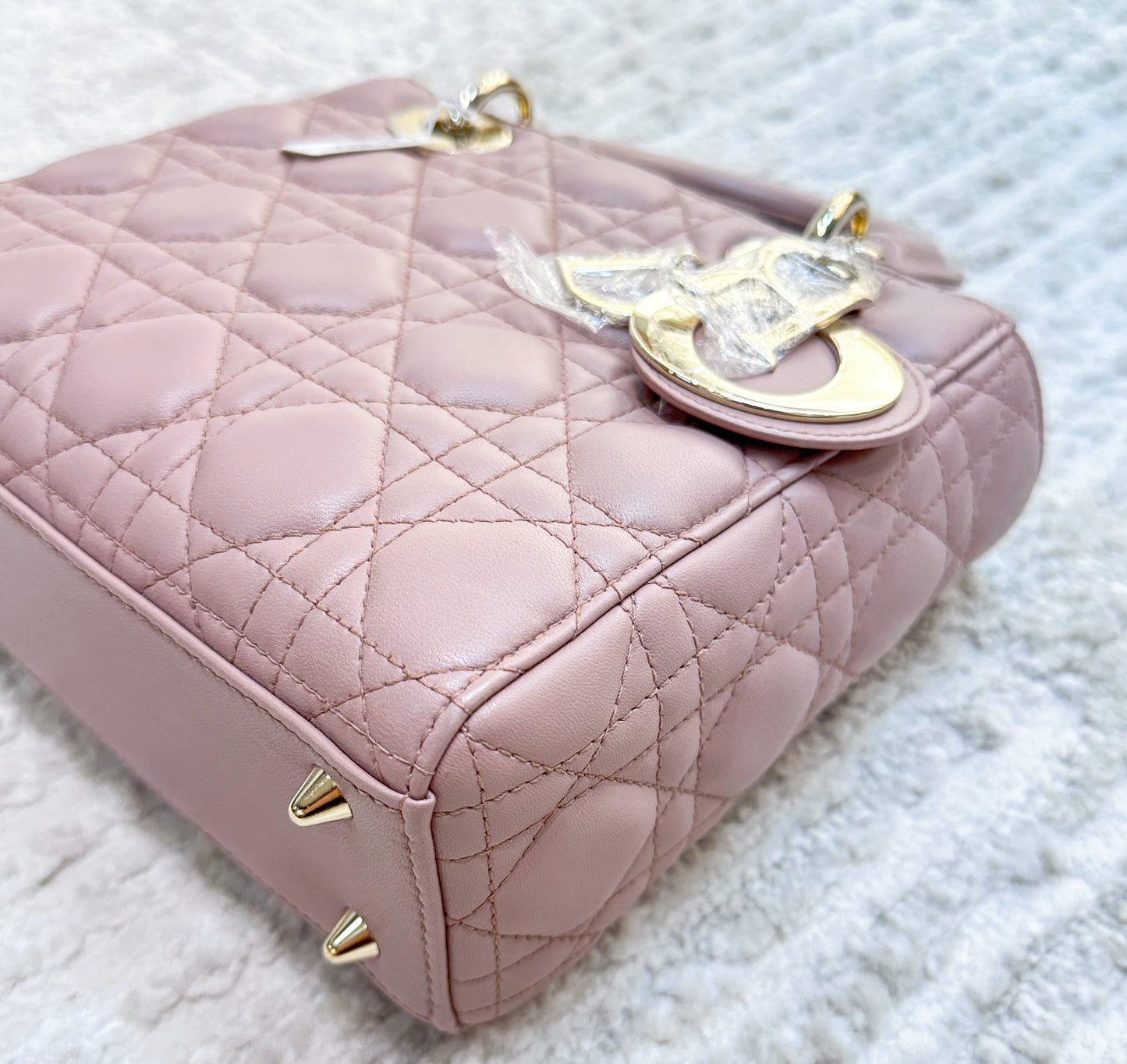 CHRISTIAN DIOR Lambskin Cannage Small My ABC Dior Lady Dior Fard