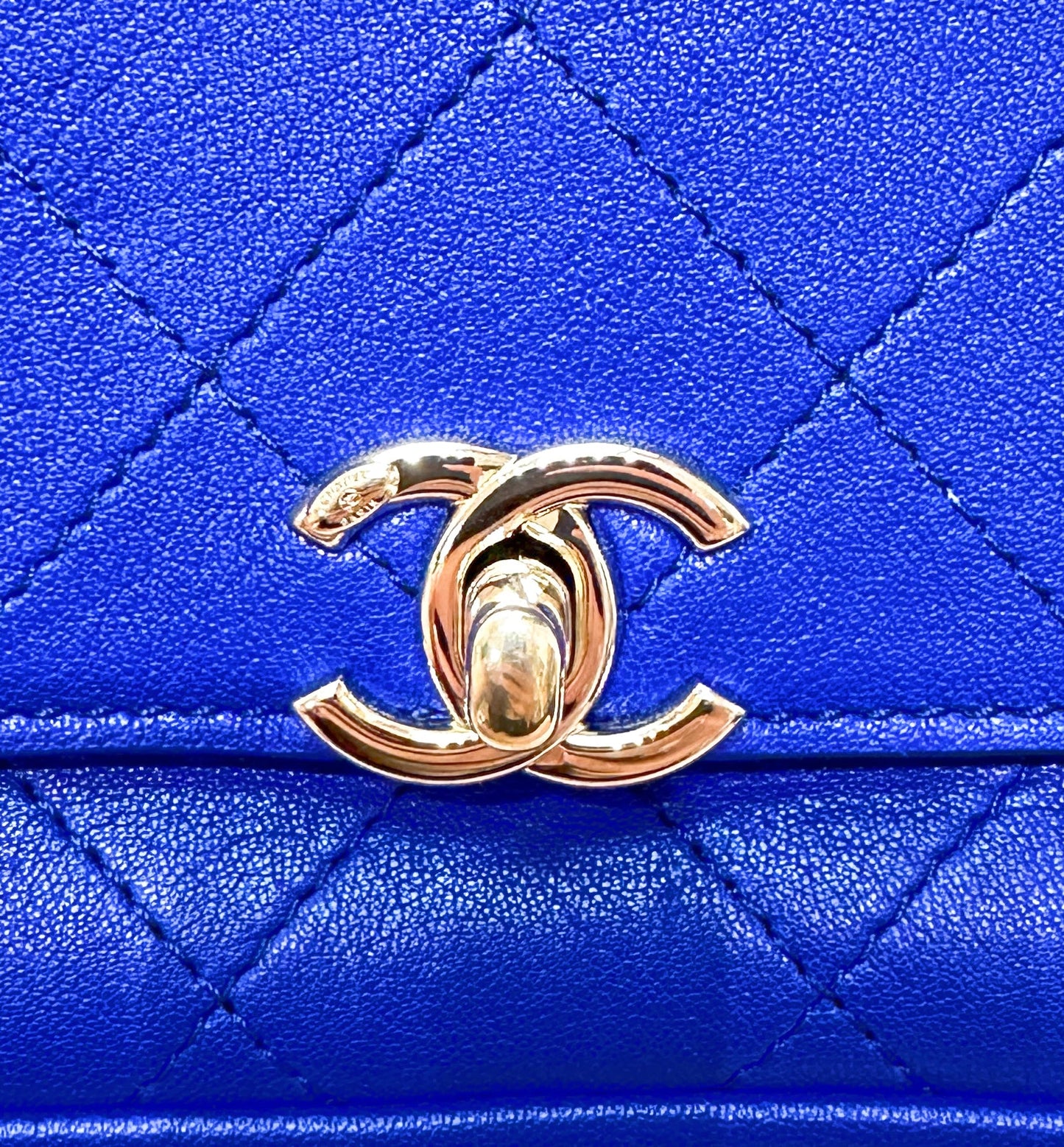 CHANEL Calfskin Casual Trip Waist Bag Blue