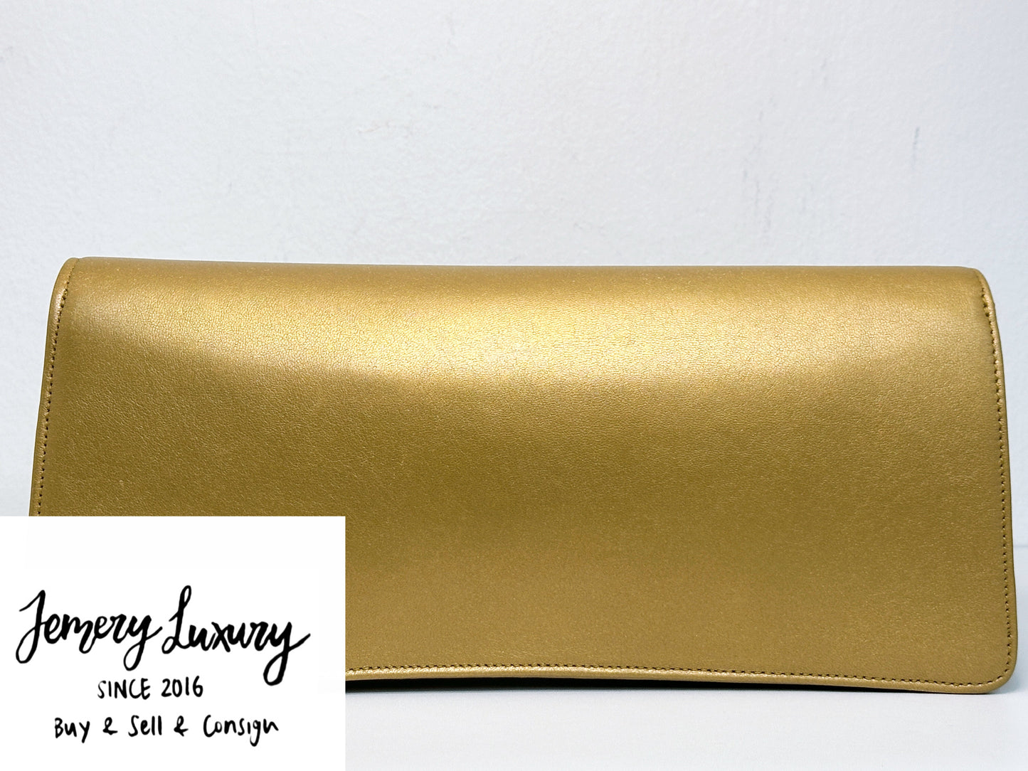 Chanel Lambskin Evening In Egypt Clutch Gold 2815 holo card