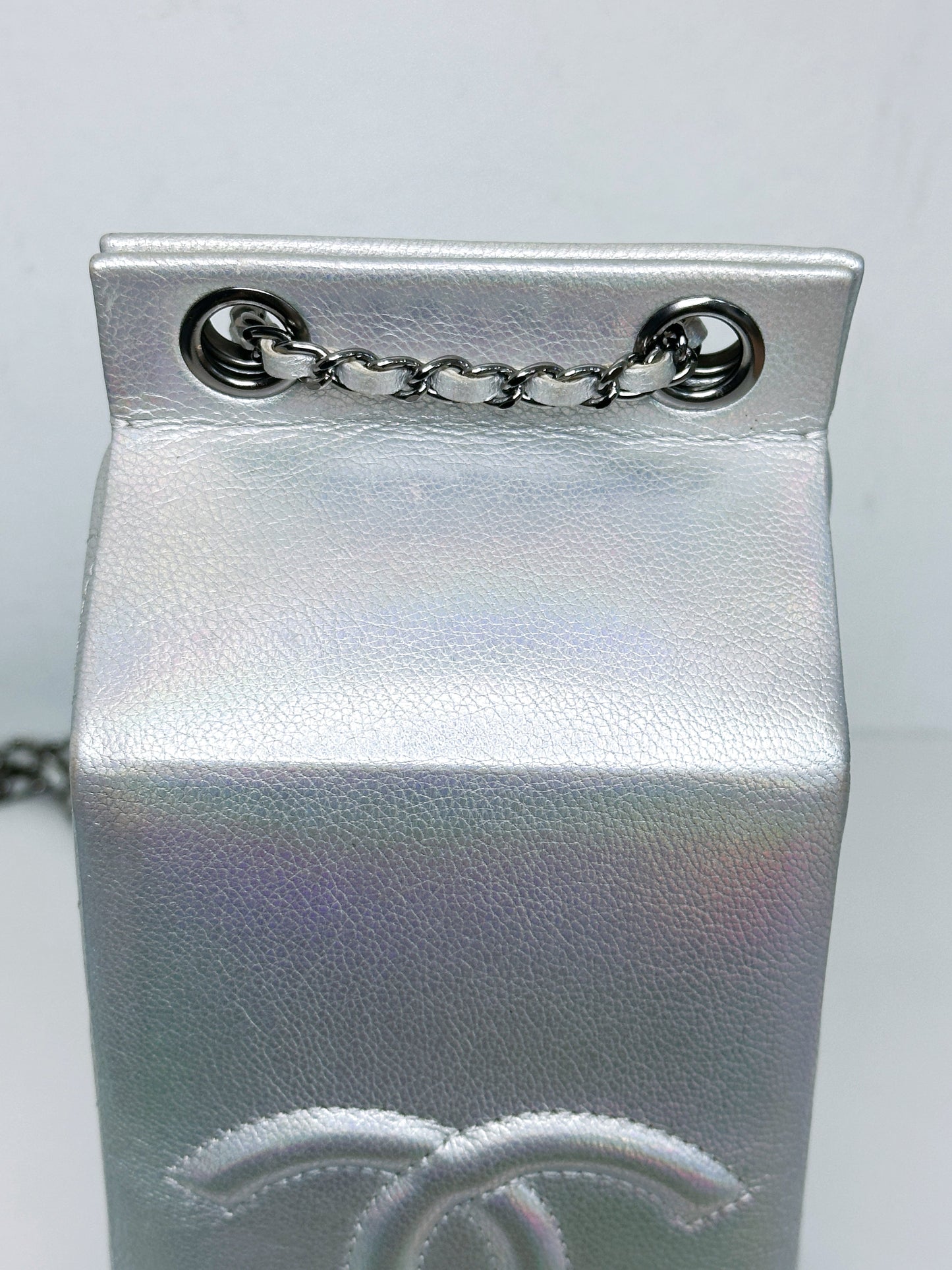CHANEL RARE LIMITED EDITION LAIT DE COCO MILK CARTON BAG 2009 holo