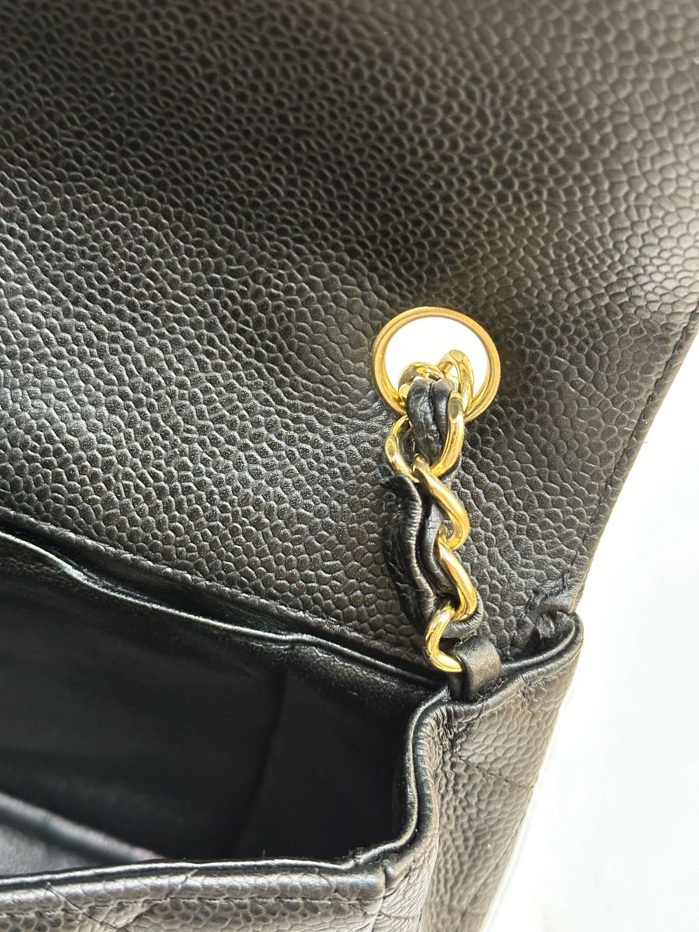 Chanel Caviar East West Flap Bag Black GHW holo 1304 db