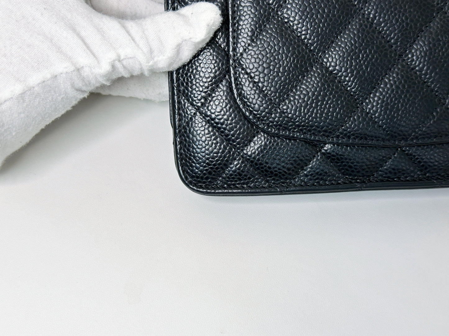 Chanel Classic Wallet on Chain Caviar Black GHW 2859 Holo card