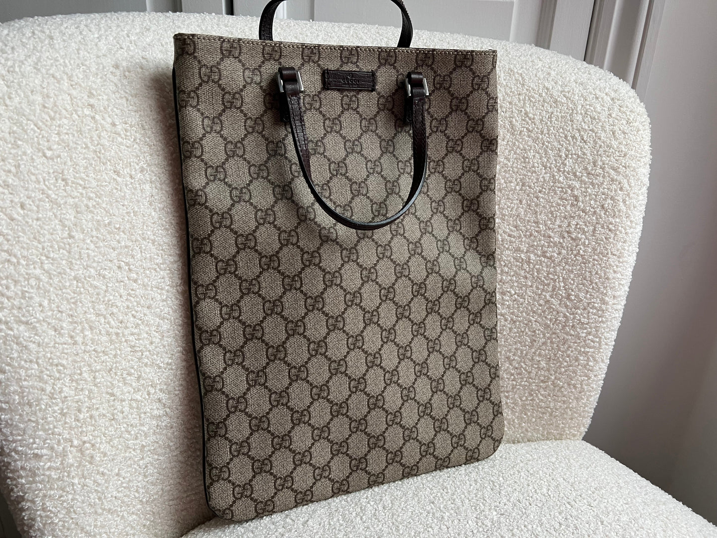 Gucci GG Canvas Vertical Flat Tote Bag