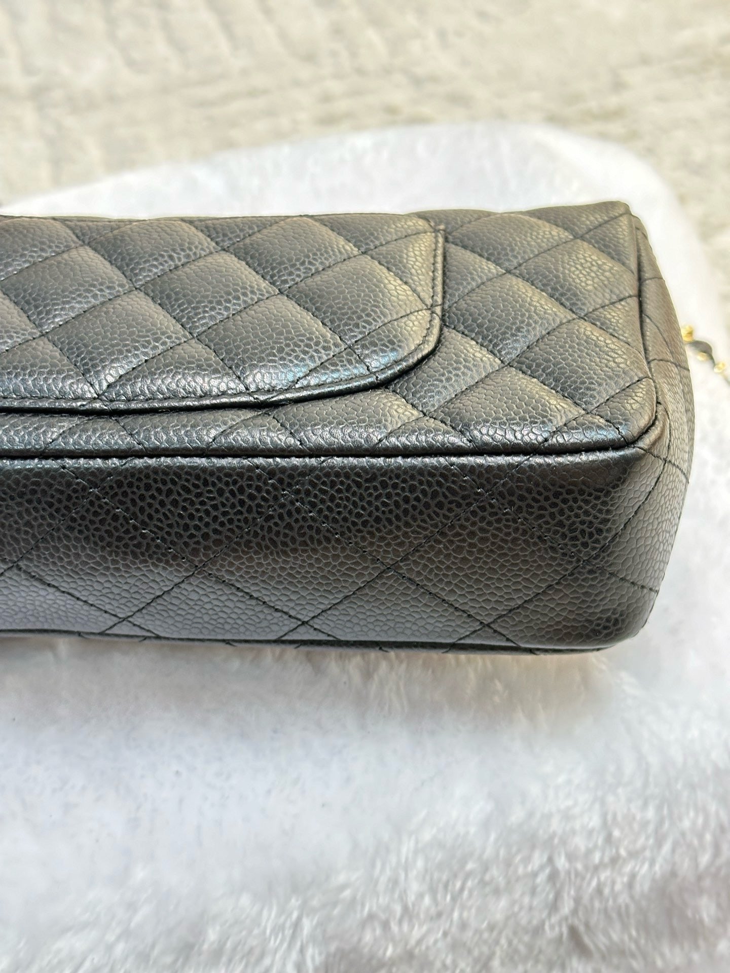 Chanel Caviar East West Flap Bag Black GHW holo 1304 db