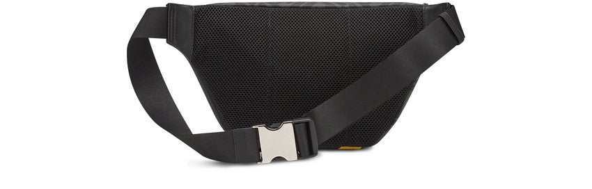 FENDI Black Yellow PVC Leather Waist Pouch